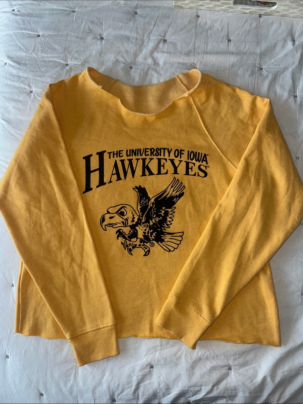 University of Iowa Hawkeyes Yellow Crewneck Sweatshirt